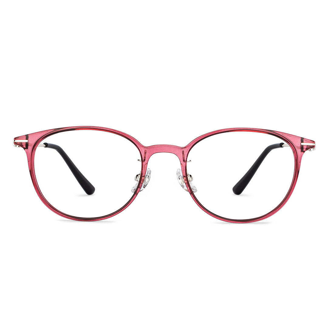 Lenskart Air Online Pink Transparent Full Rim Round left side