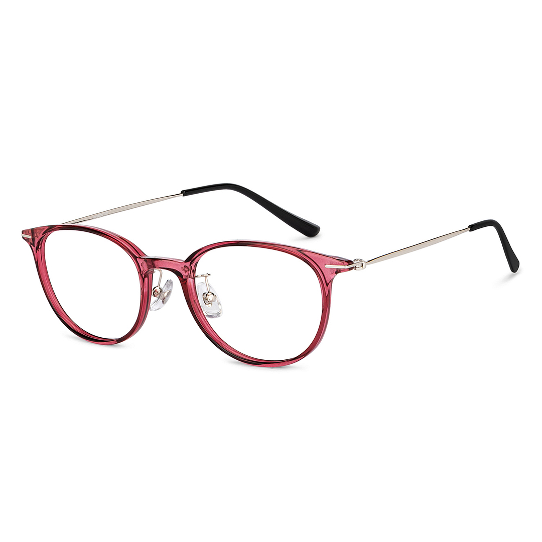 Lenskart Air Online Pink Transparent Full Rim Round right side