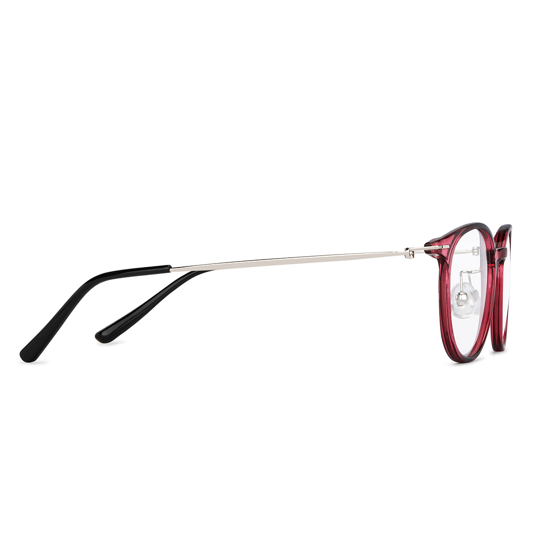 Lenskart Air Online Pink Transparent Full Rim Round left side