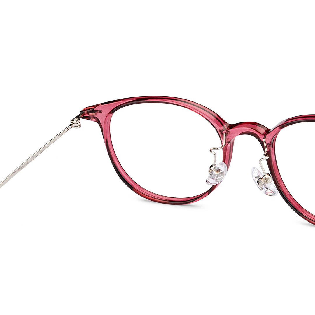 Lenskart Air Online Pink Transparent Full Rim Round right side