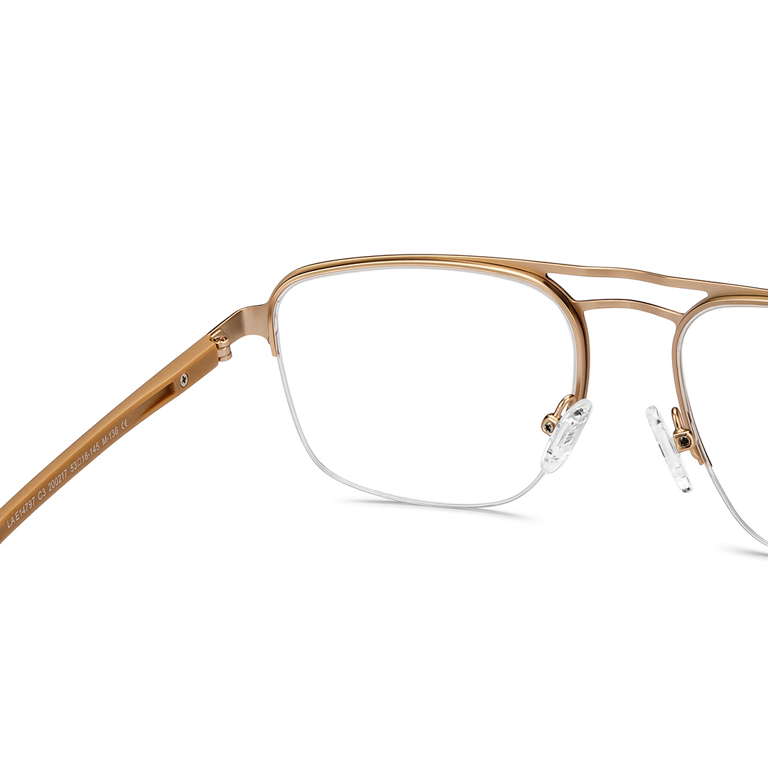 Lenskart Air Online Red Half Rim Aviator right side