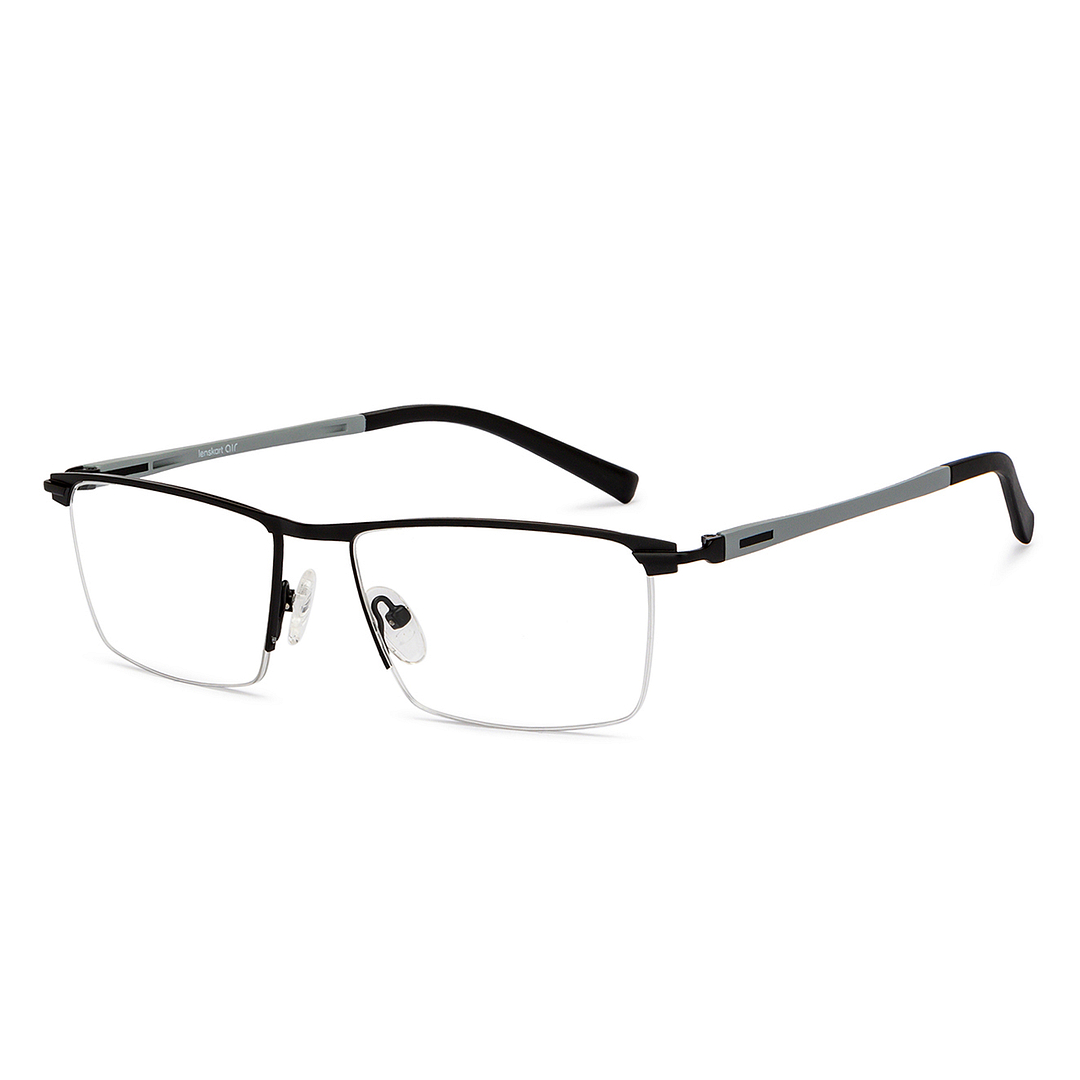 Lenskart Air Black Half Rim Rectangle right side