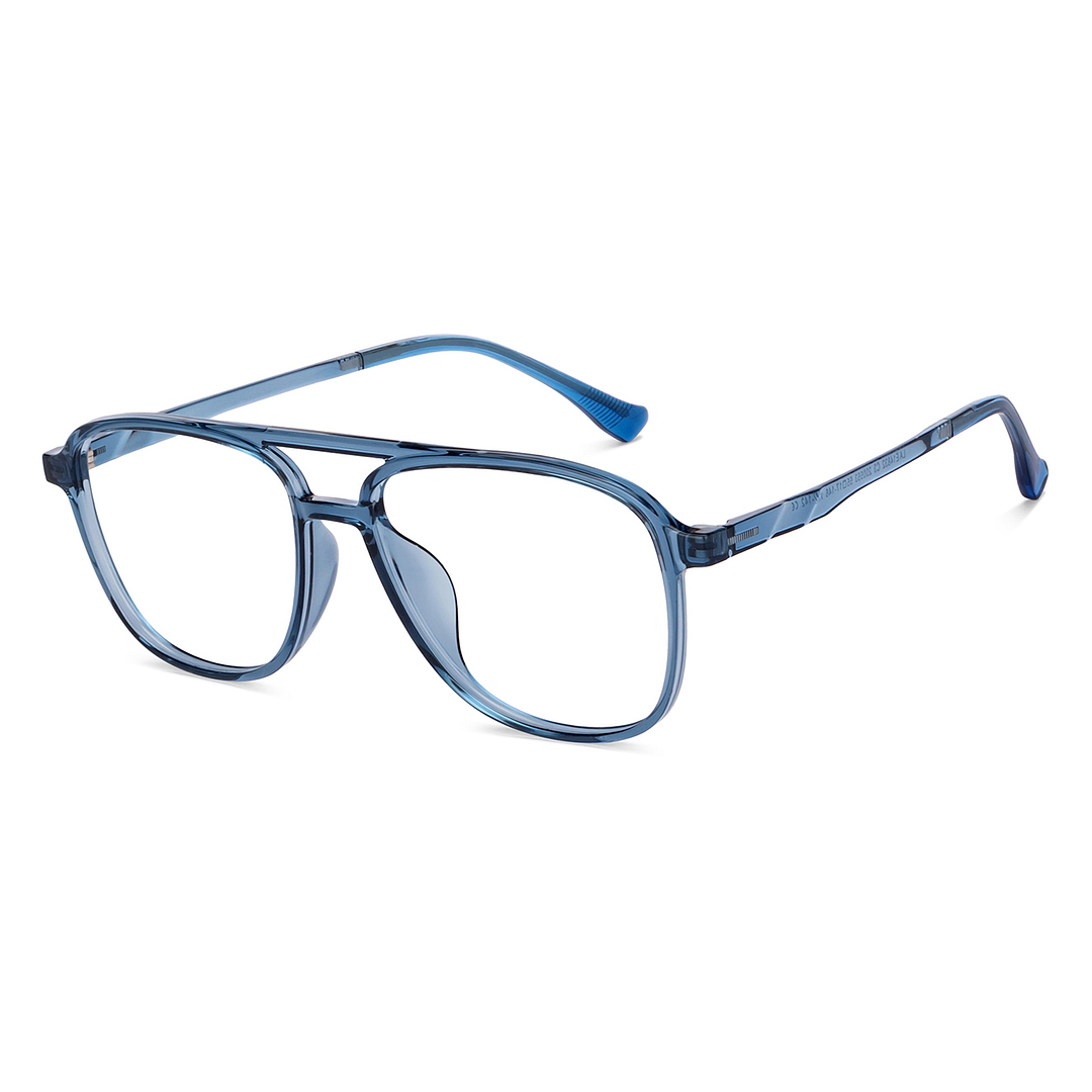 Lenskart Air Blue Transparent Full Rim Square right side
