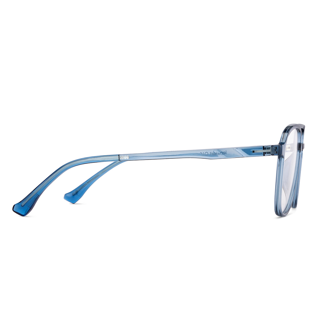 Lenskart Air Blue Transparent Full Rim Square left side