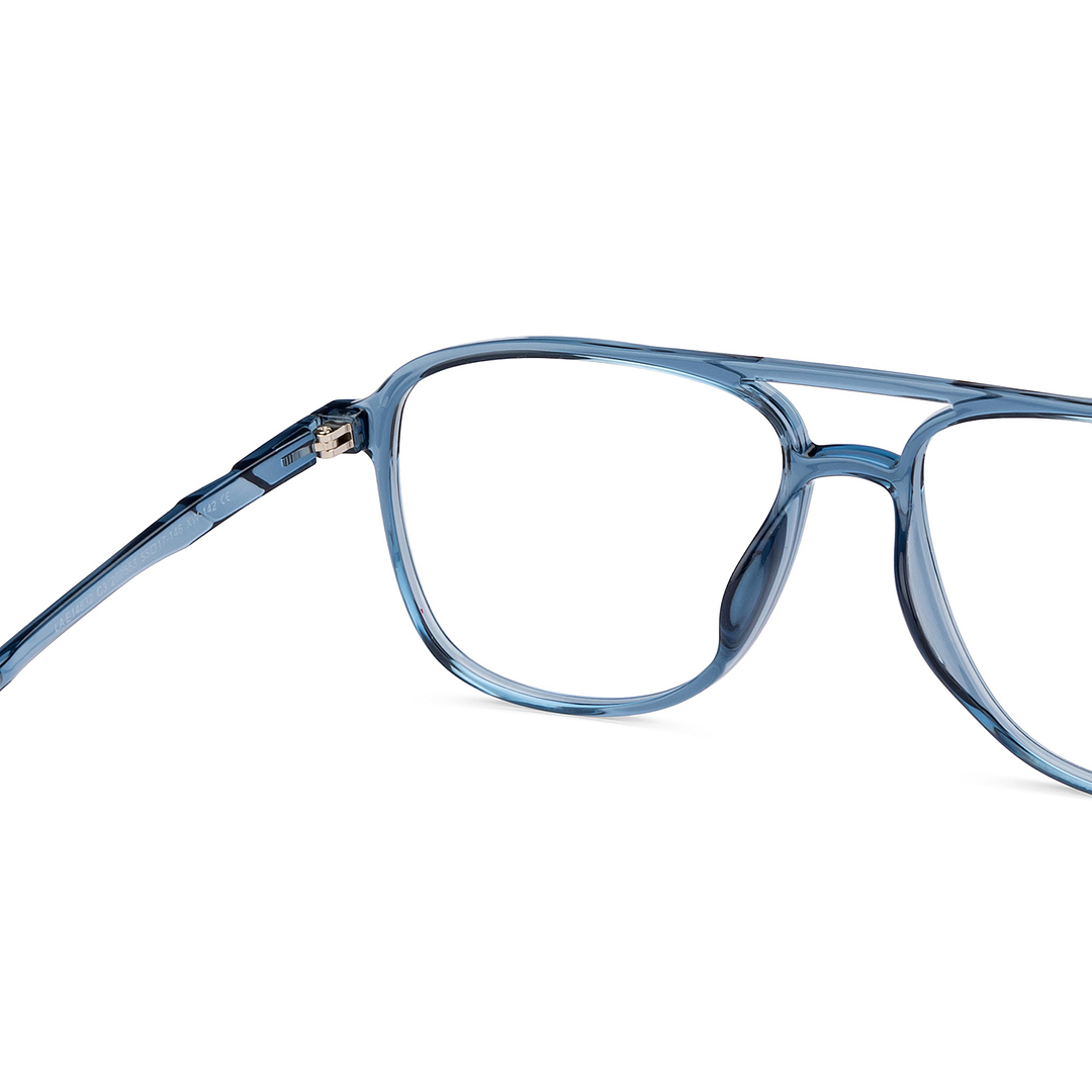 Lenskart Air Blue Transparent Full Rim Square right side
