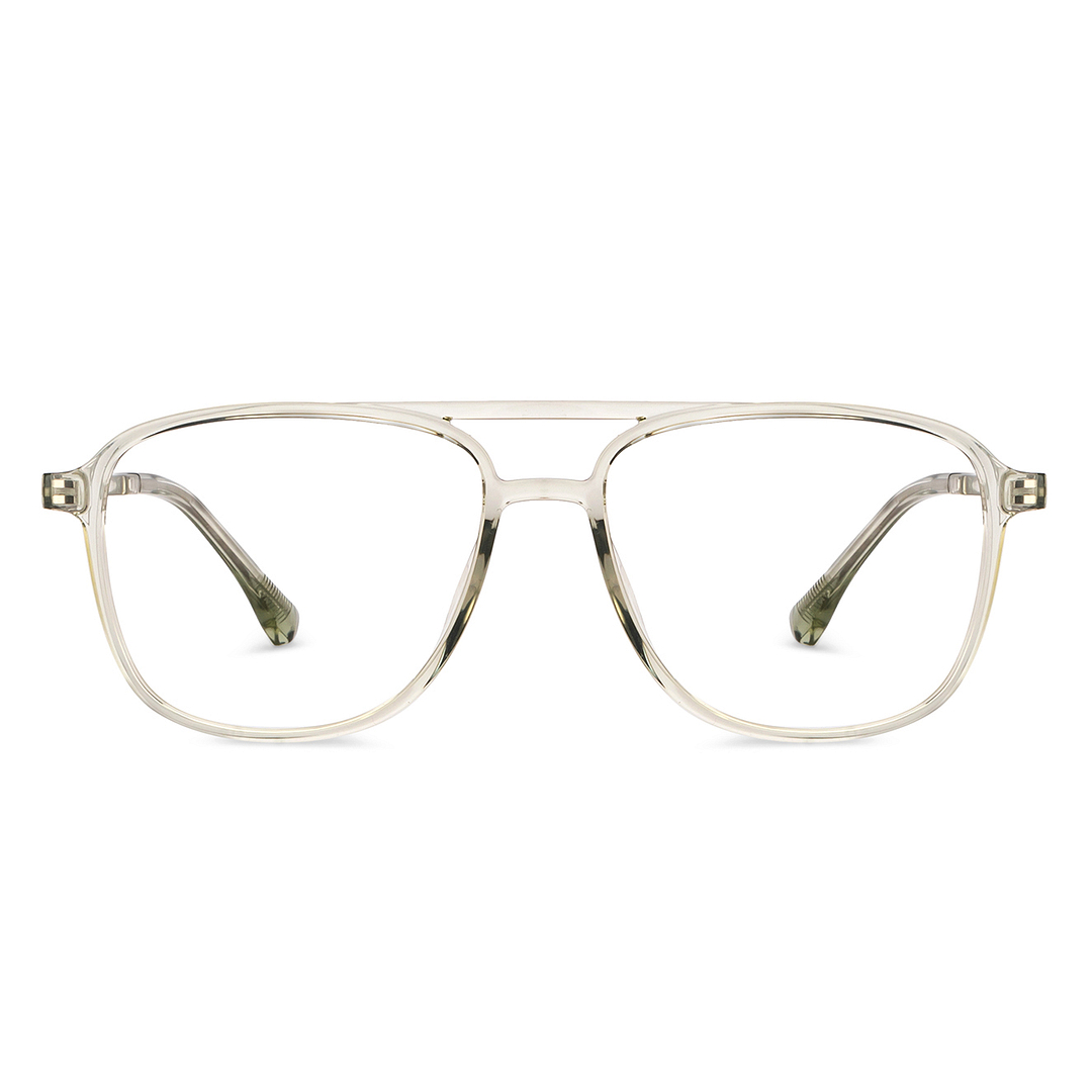 Lenskart Air Online Green Transparent Full Rim Aviator left side