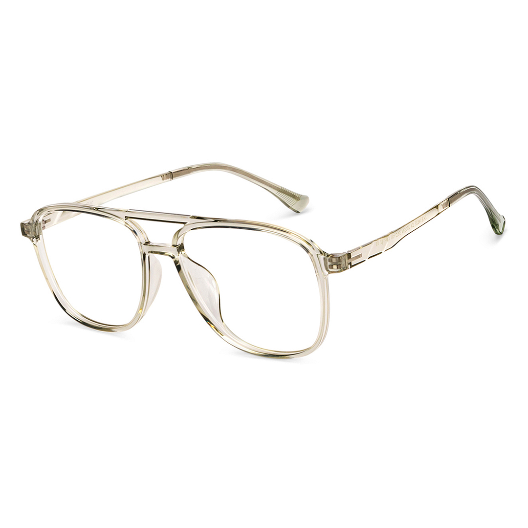 Lenskart Air Online Green Transparent Full Rim Aviator right side