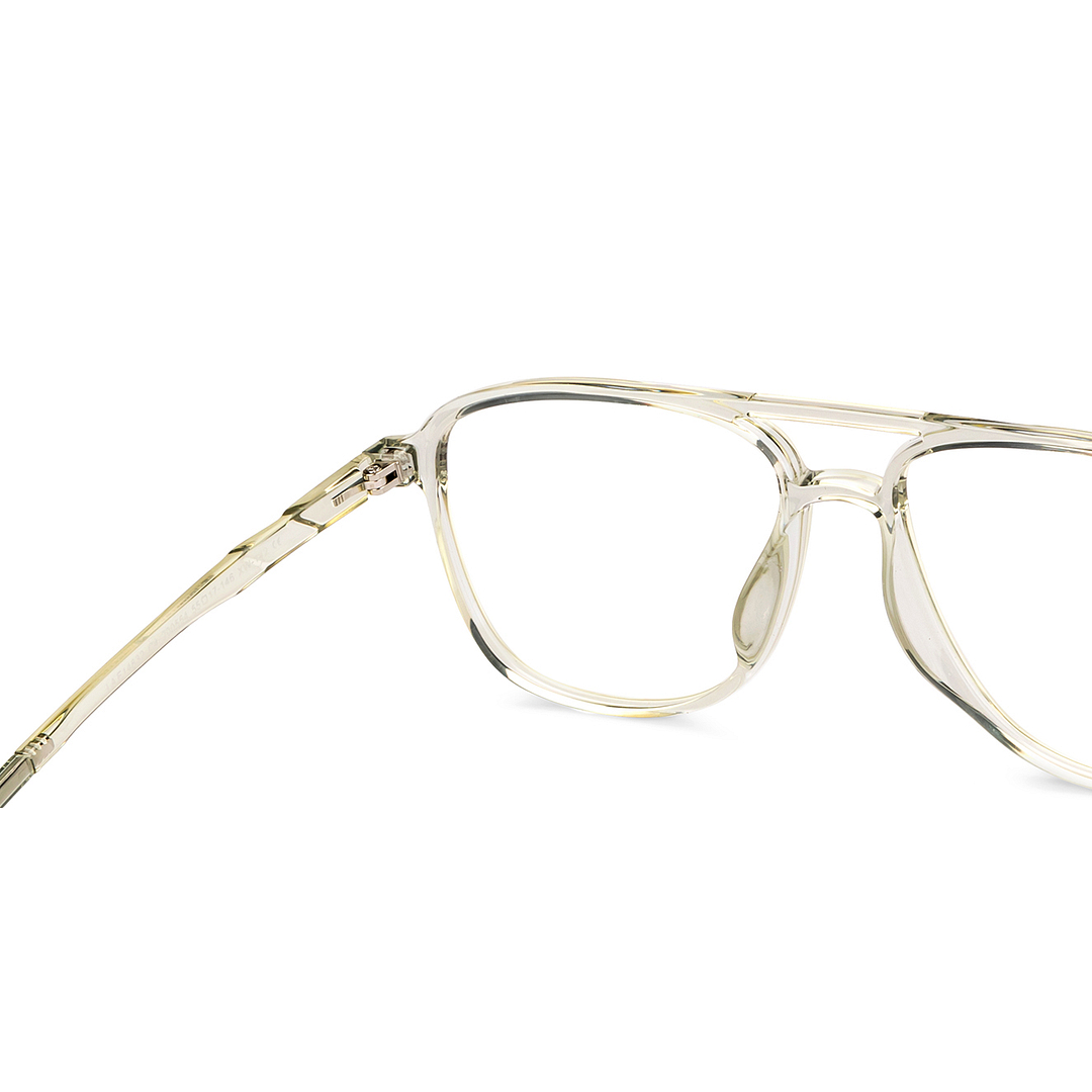 Lenskart Air Online Green Transparent Full Rim Aviator right side