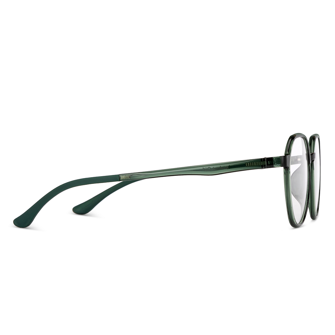 Lenskart Air Online Green Transparent Full Rim Round left side