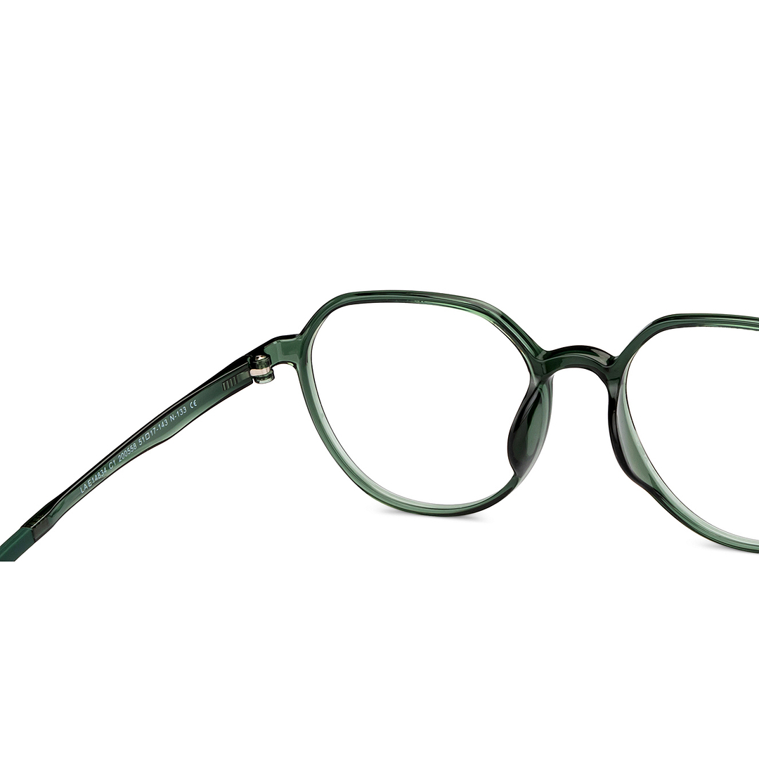 Lenskart Air Online Green Transparent Full Rim Round right side