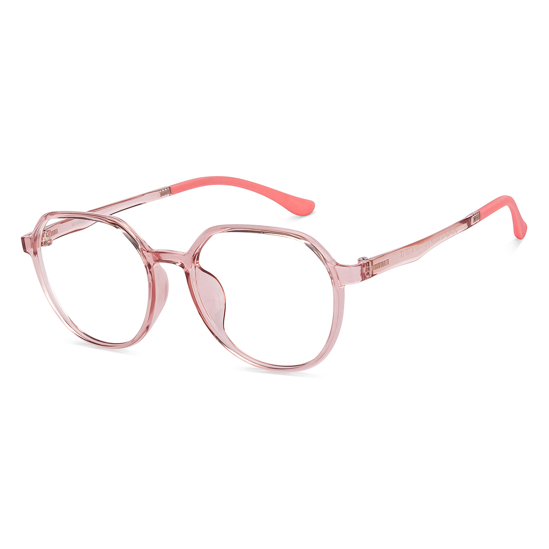 Lenskart Air Online Pink Transparent Full Rim Round right side