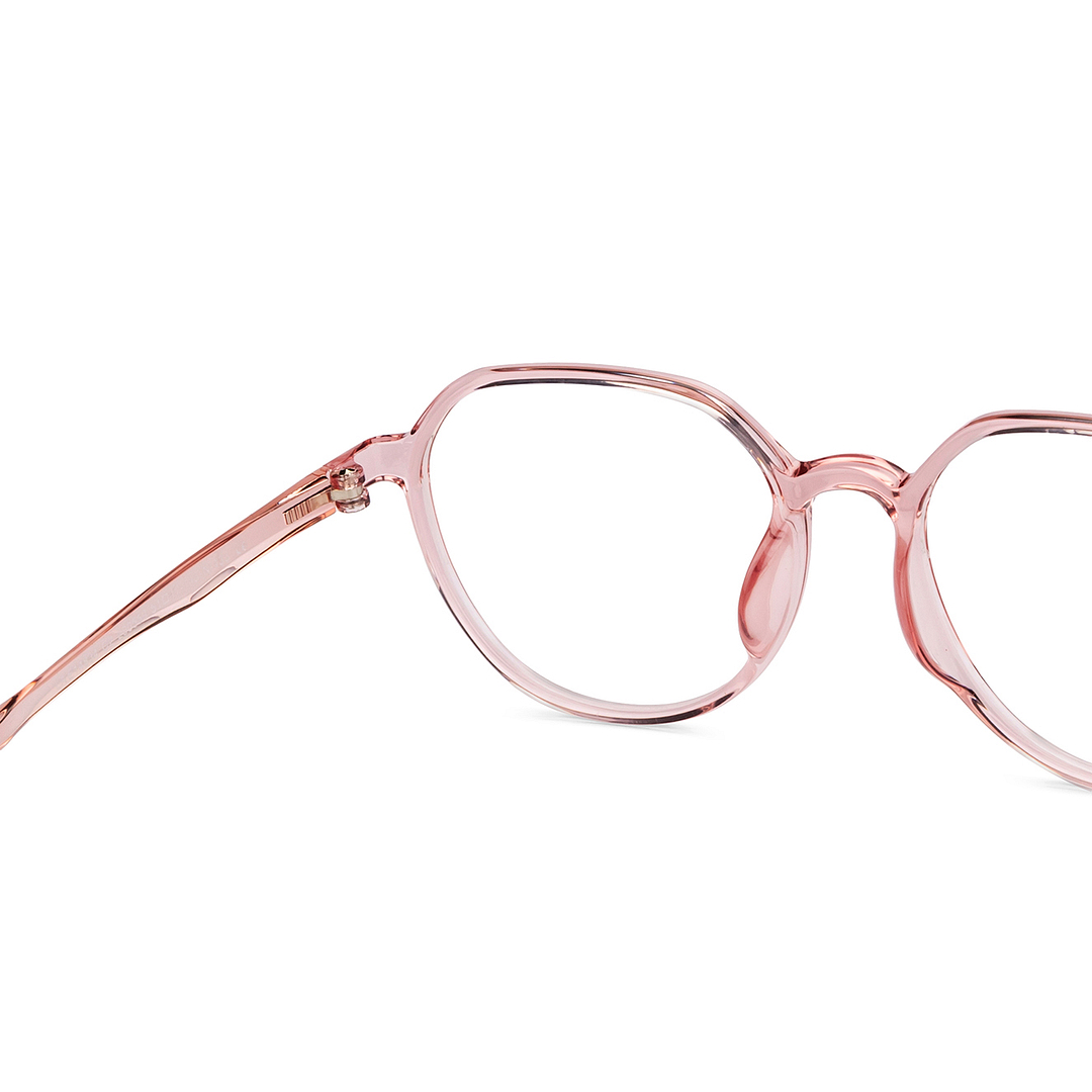 Lenskart Air Online Pink Transparent Full Rim Round right side