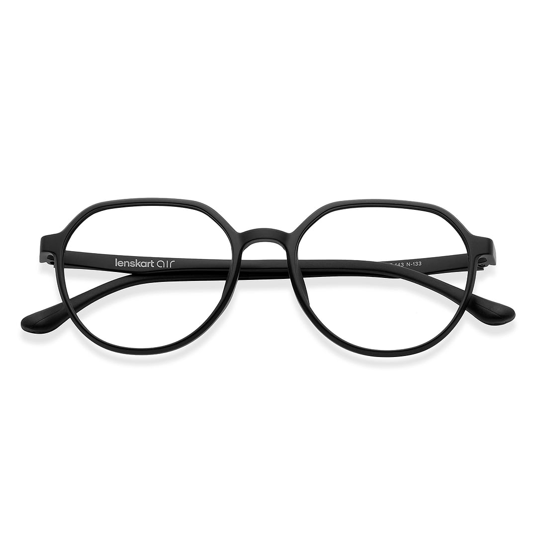 Lenskart Air Online Black Full Rim Round left side