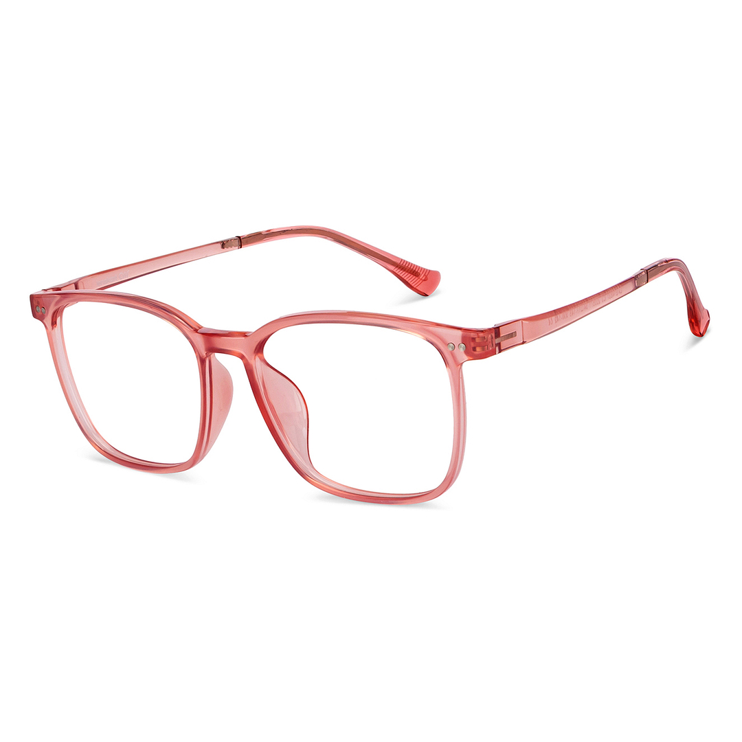 Lenskart Air Online Pink Transparent Full Rim Square right side