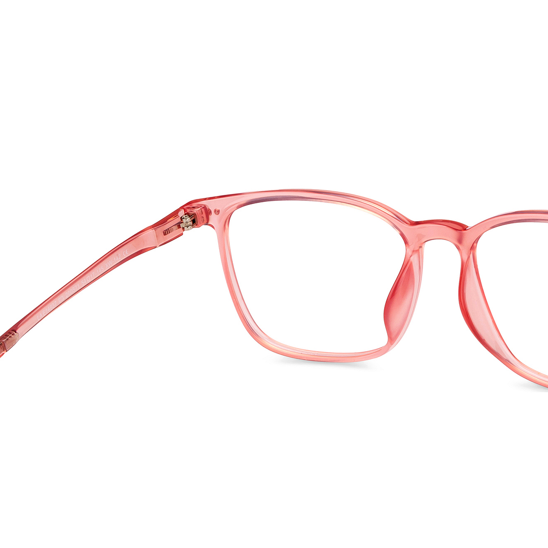 Lenskart Air Online Pink Transparent Full Rim Square right side