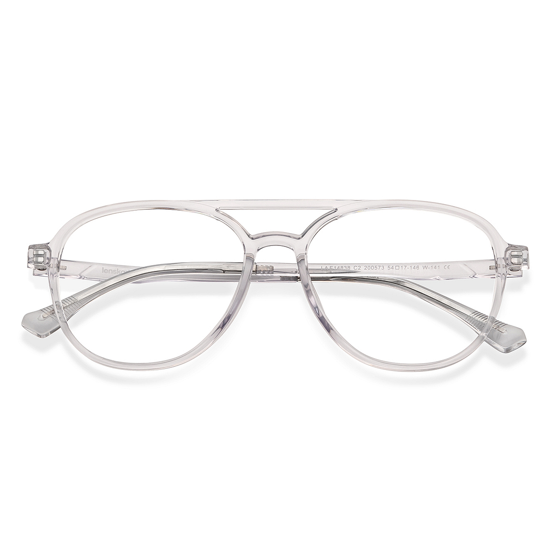 Lenskart Air Online Crystal Transparent Full Rim Round left side