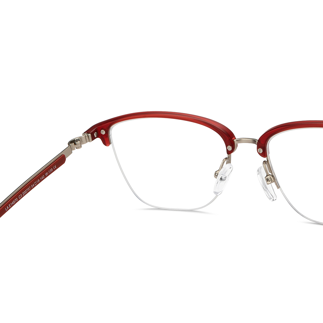 Lenskart Air Online Mid Gunmetal Half Rim Square right side