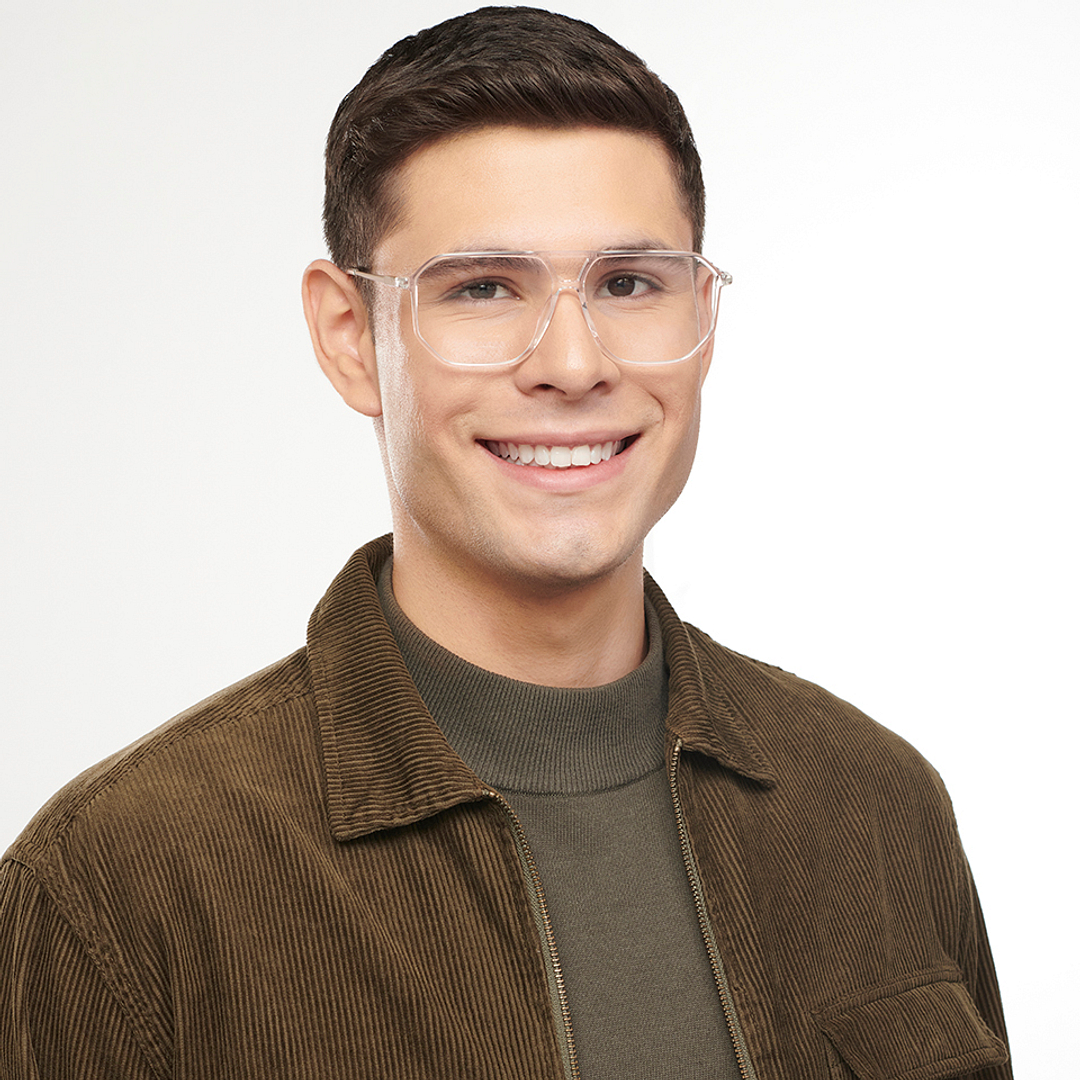 Lenskart Air Online Crystal Transparent Full Rim Geometric right side