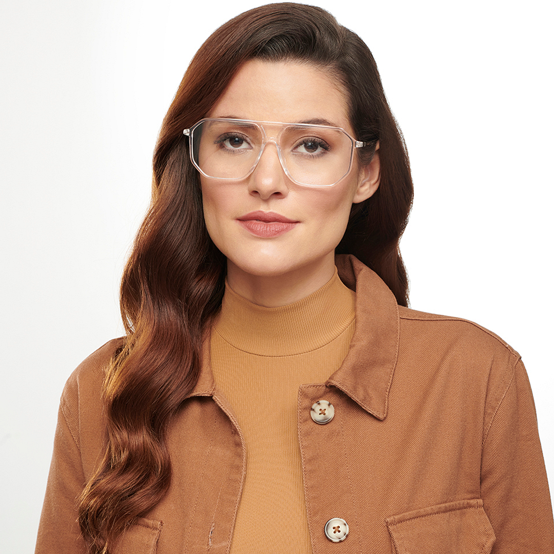 Lenskart Air Online Crystal Transparent Full Rim Geometric right side