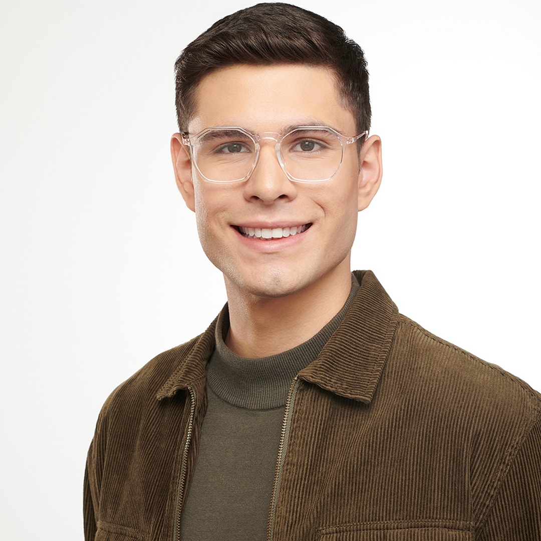 Lenskart Air Online Crystal Transparent Full Rim Geometric left side