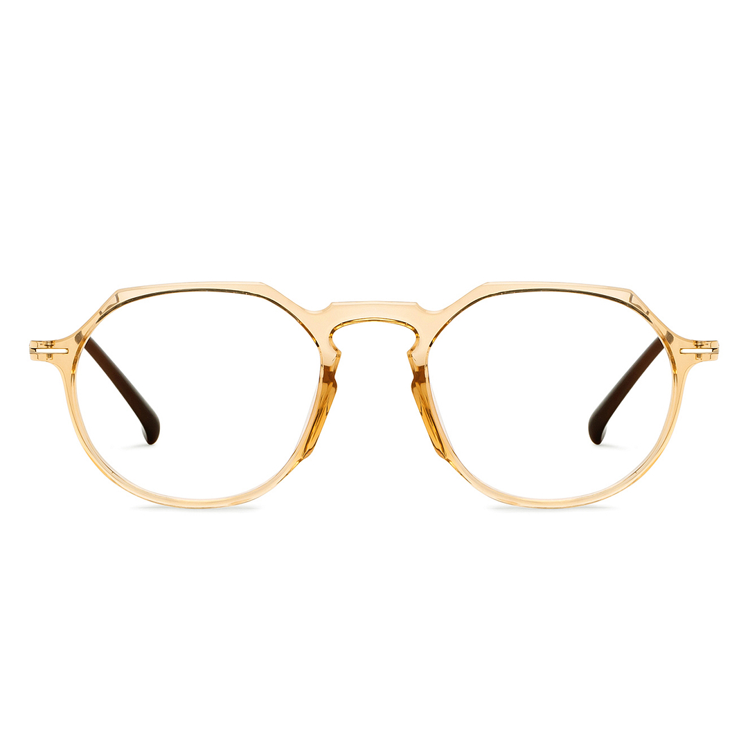 Lenskart Air Online Orange Transparent Full Rim Round left side