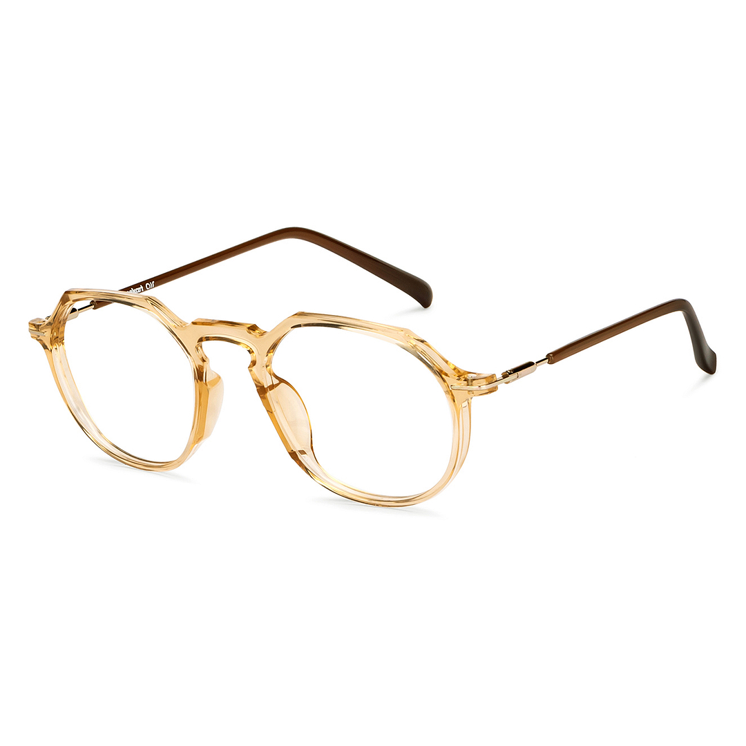 Lenskart Air Online Orange Transparent Full Rim Round right side