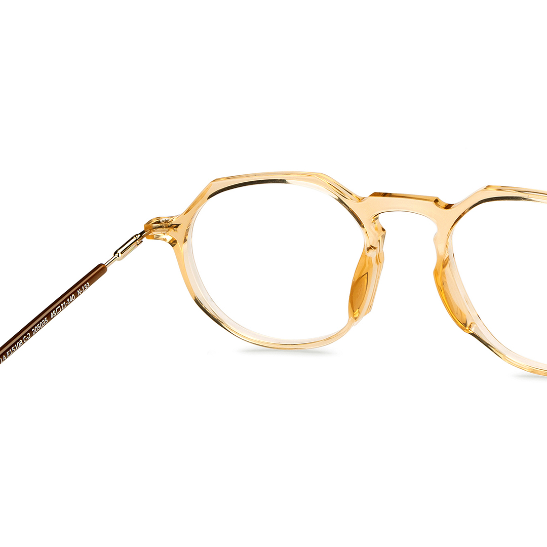 Lenskart Air Online Orange Transparent Full Rim Round right side