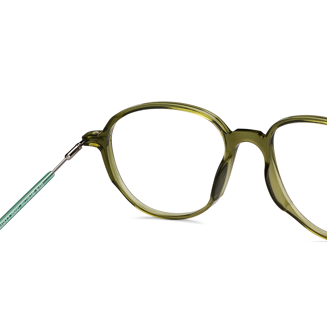 Lenskart Air Online Green Transparent Full Rim Round right side