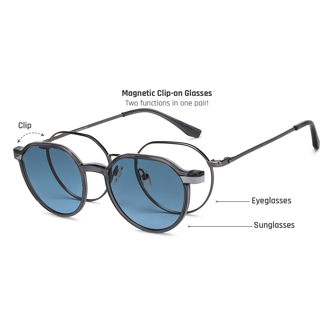 Lenskart Air Online Mid Gunmetal Full Rim Square left side