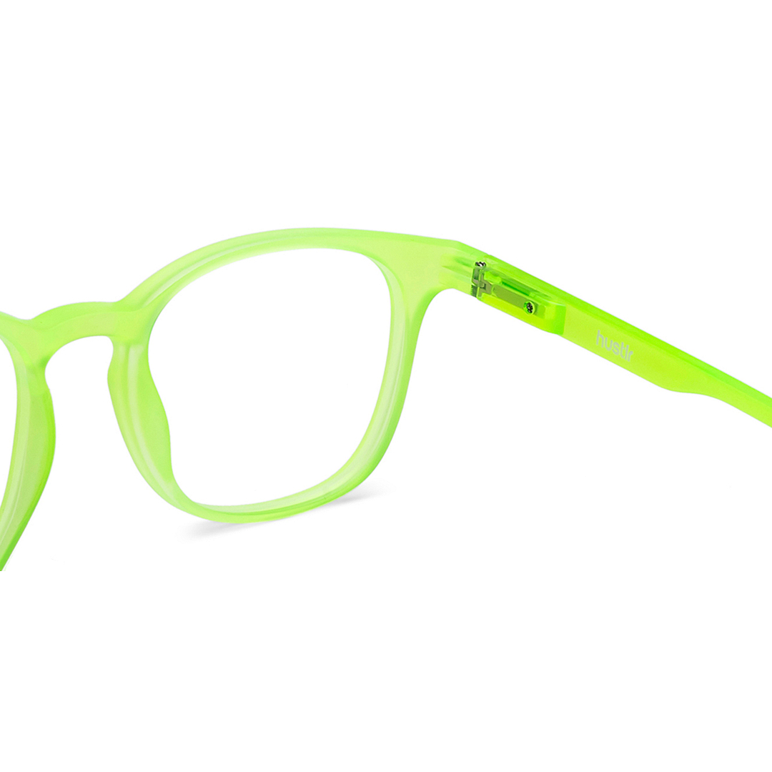 Lenskart Hustlr Online Electric Green Full Rim Rectangle right side