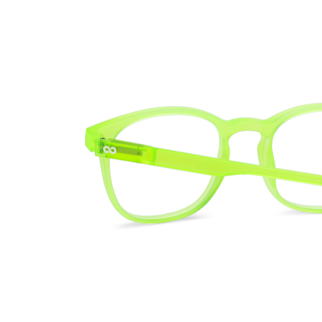 Lenskart Hustlr Online Electric Green Full Rim Rectangle left side