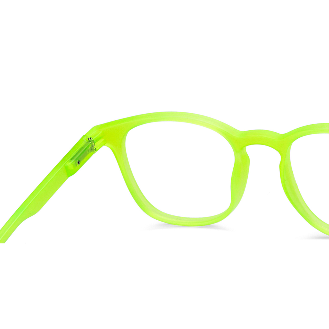 Lenskart Hustlr Online Electric Green Full Rim Square right side