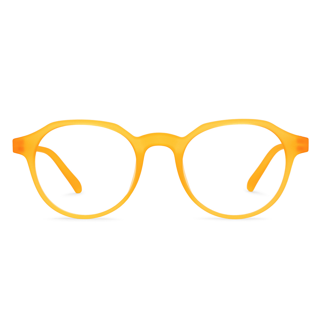 Lenskart Air Online Orange Transparent Full Rim Round left side