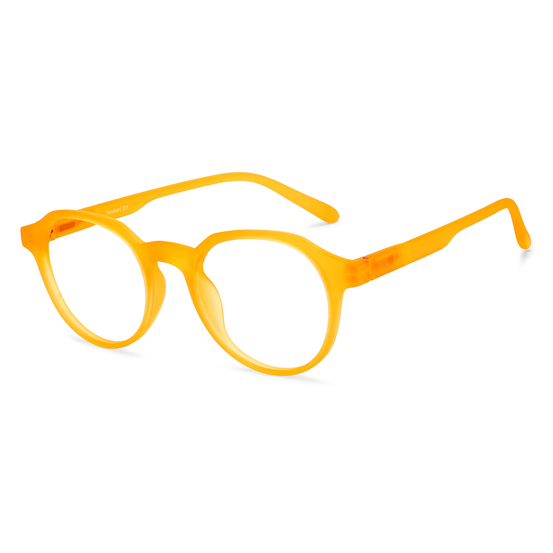 Lenskart Air Online Orange Transparent Full Rim Round right side