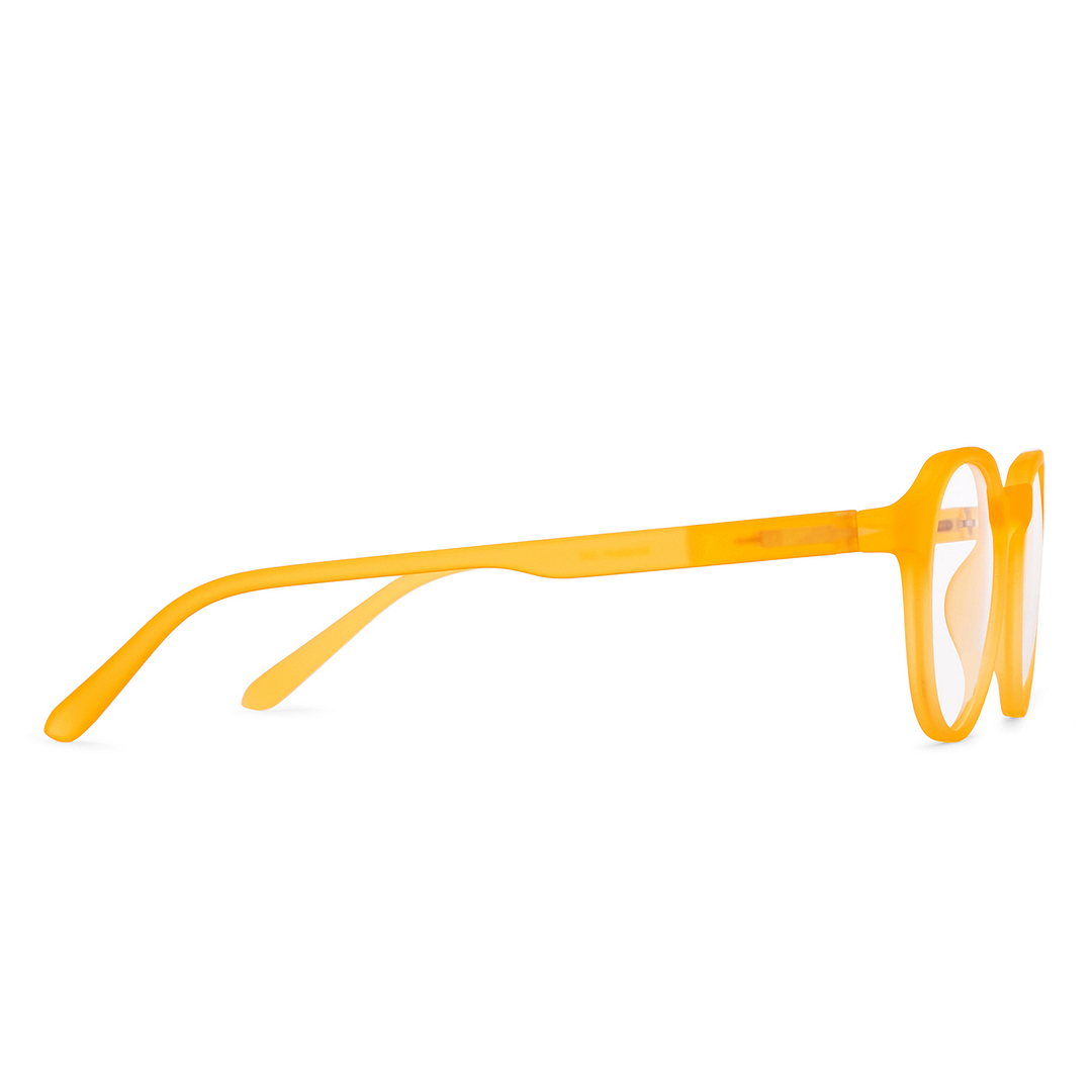 Lenskart Air Online Orange Transparent Full Rim Round left side