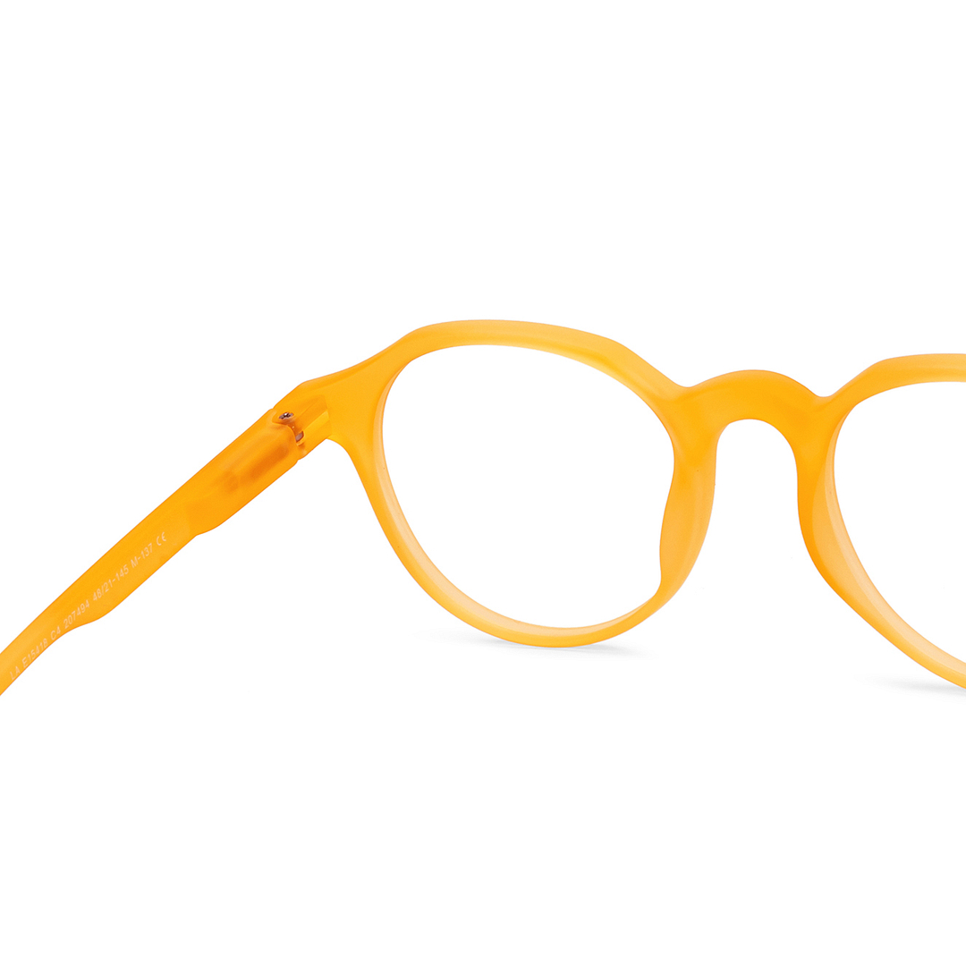 Lenskart Air Online Orange Transparent Full Rim Round right side