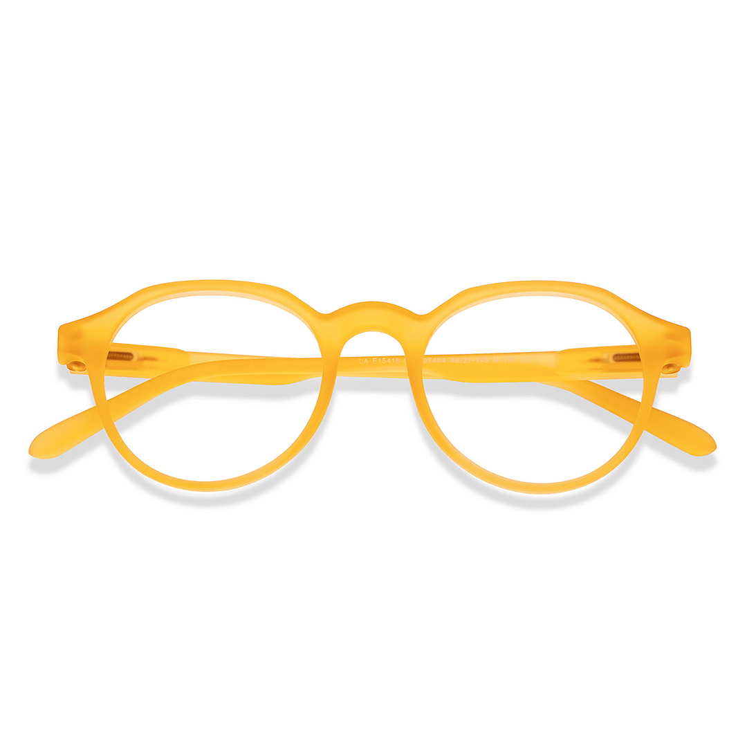 Lenskart Air Online Orange Transparent Full Rim Round left side