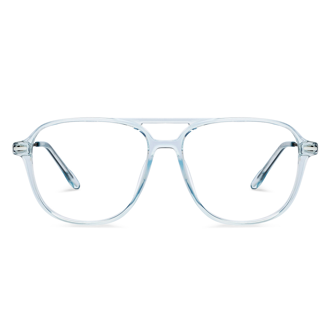 Lenskart Air Blue Transparent Full Rim Aviator right side