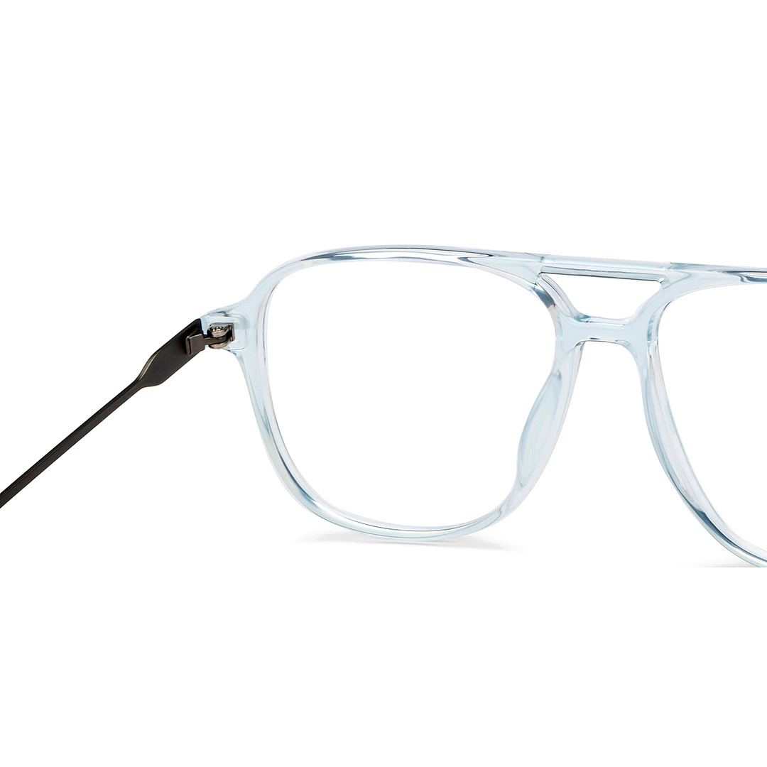 Lenskart Air Blue Transparent Full Rim Aviator right side