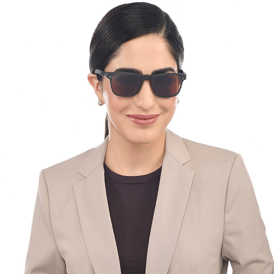 Lenskart Air Green Transparent Full Rim Square left side