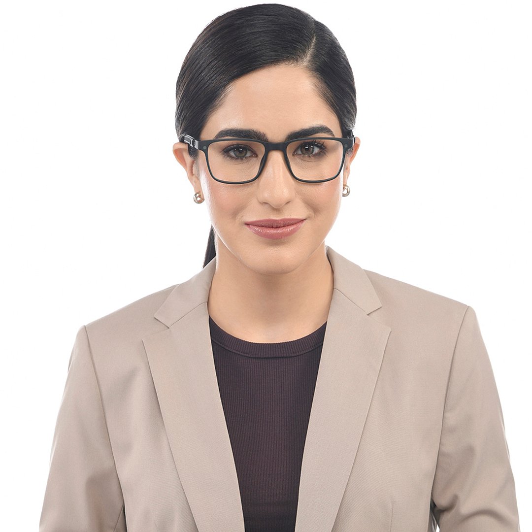 Lenskart Air Green Transparent Full Rim Square right side