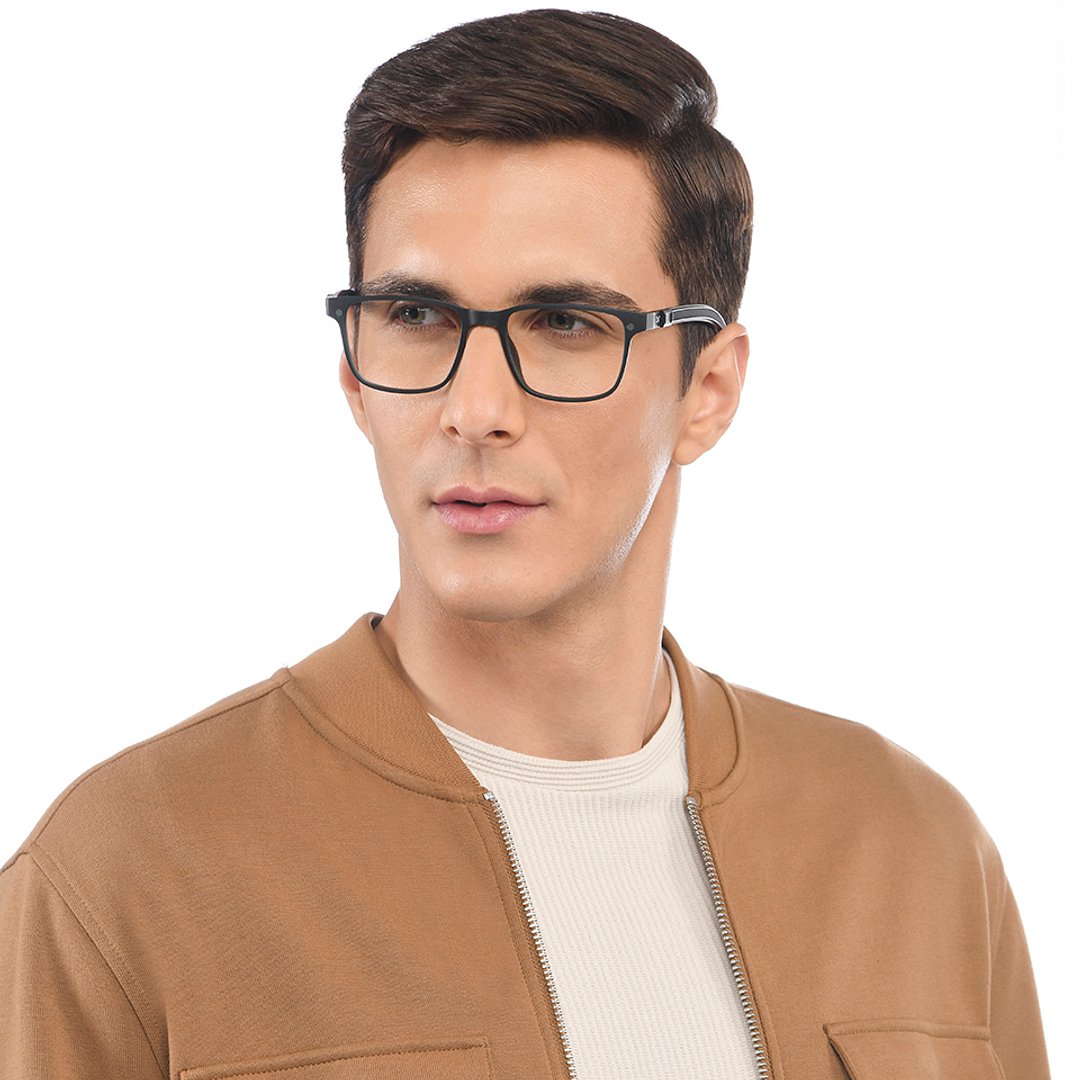 Lenskart Air Green Transparent Full Rim Square right side