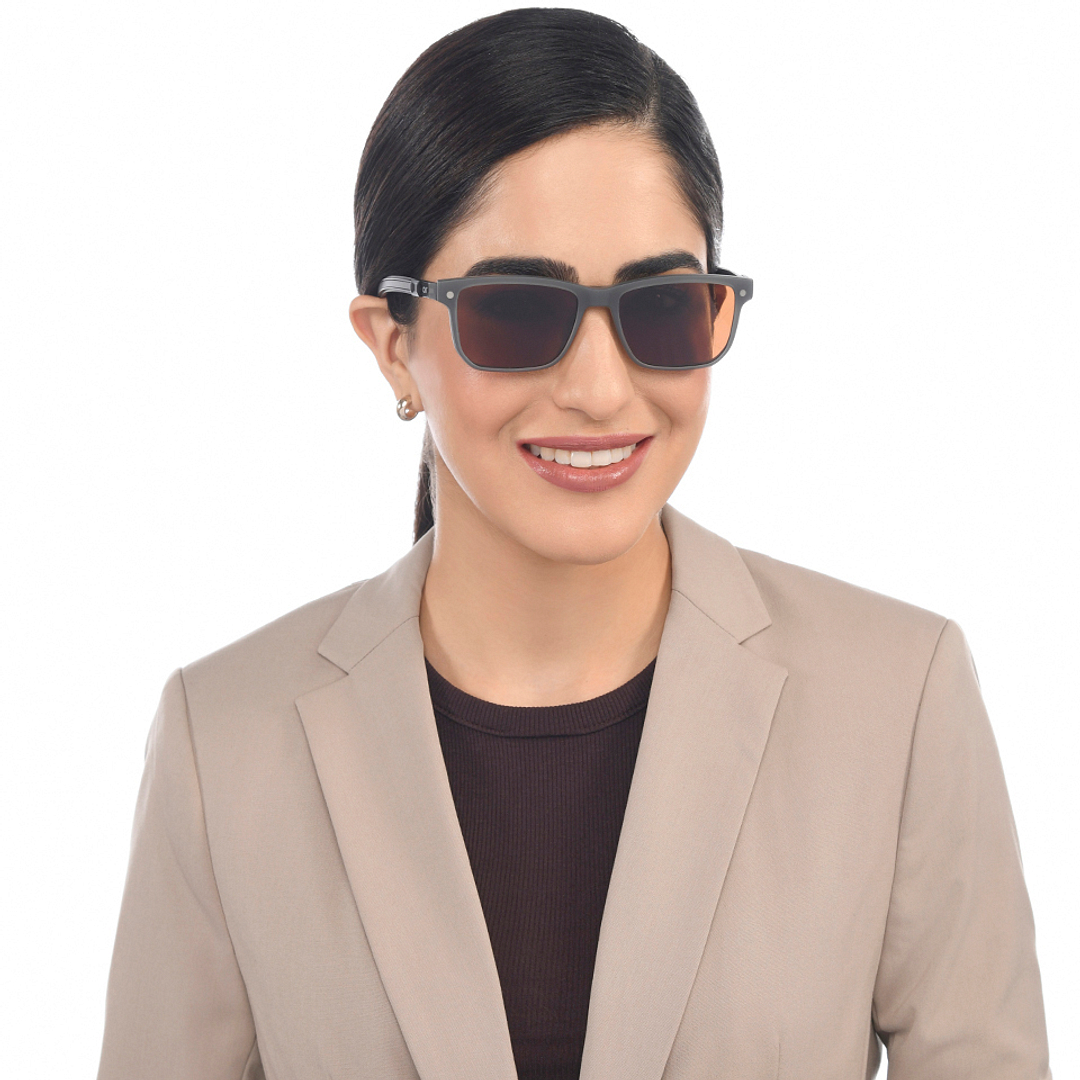 Lenskart Air Online Gray Transparent Full Rim Rectangle left side