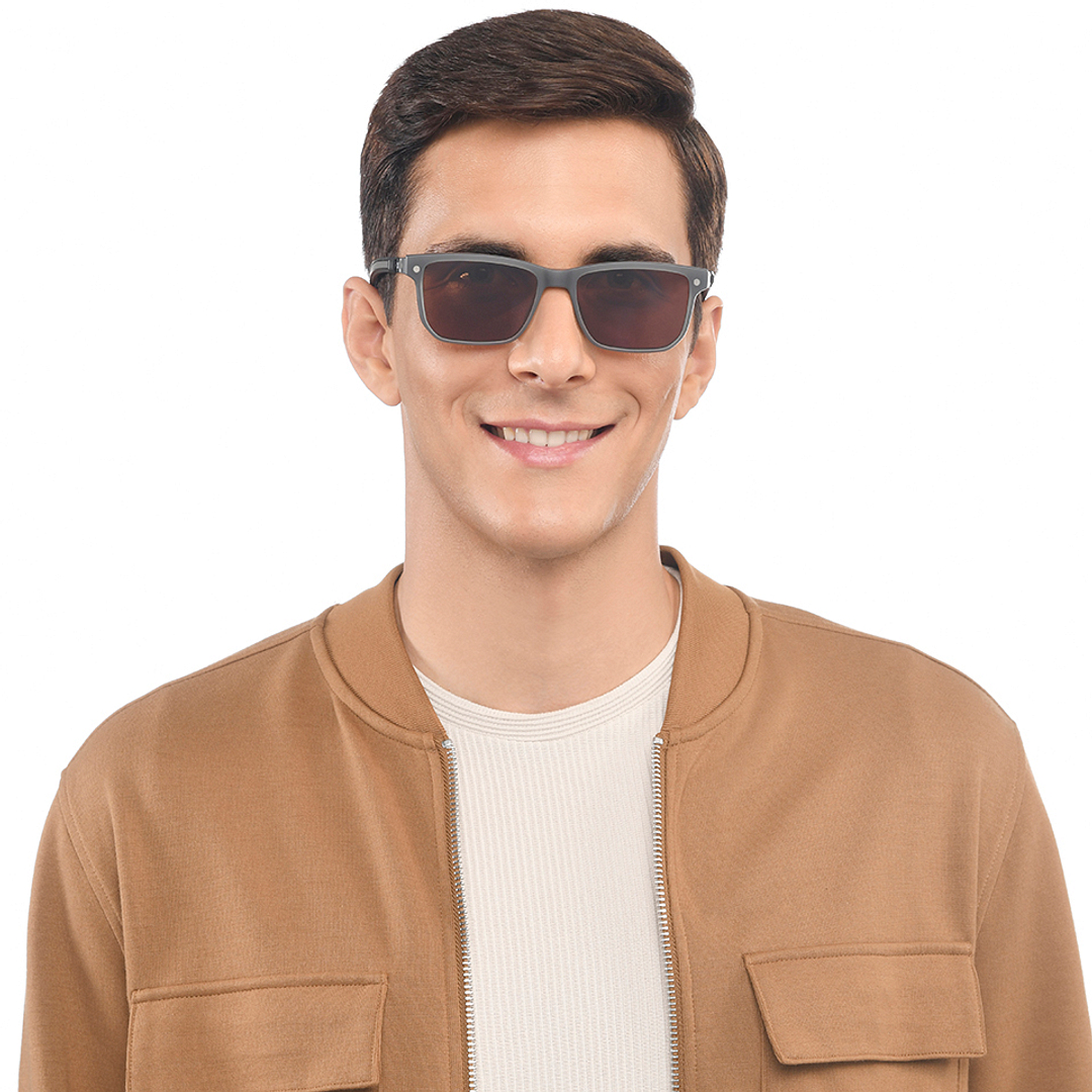 Lenskart Air Online Gray Transparent Full Rim Rectangle right side