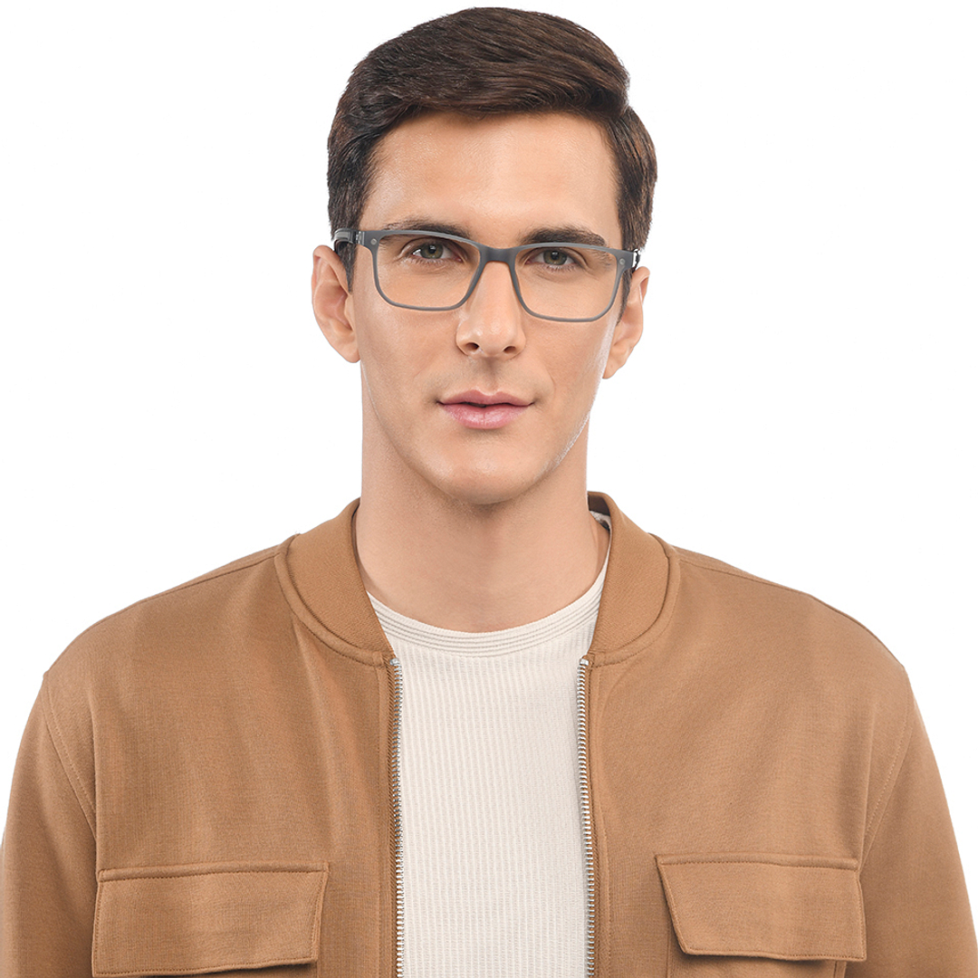 Lenskart Air Online Gray Transparent Full Rim Rectangle right side
