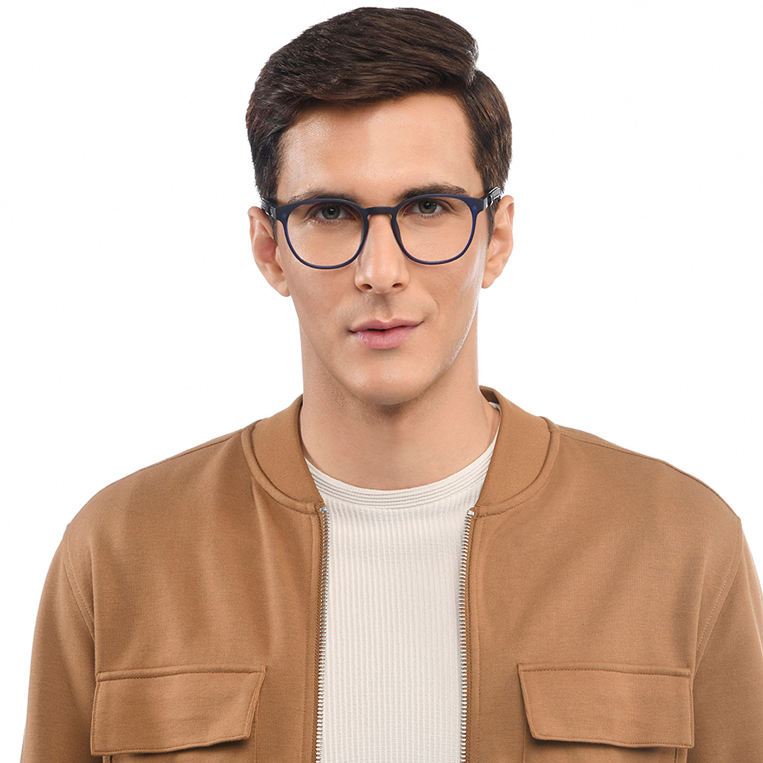 Lenskart Air Sky Blue Full Rim Round right side