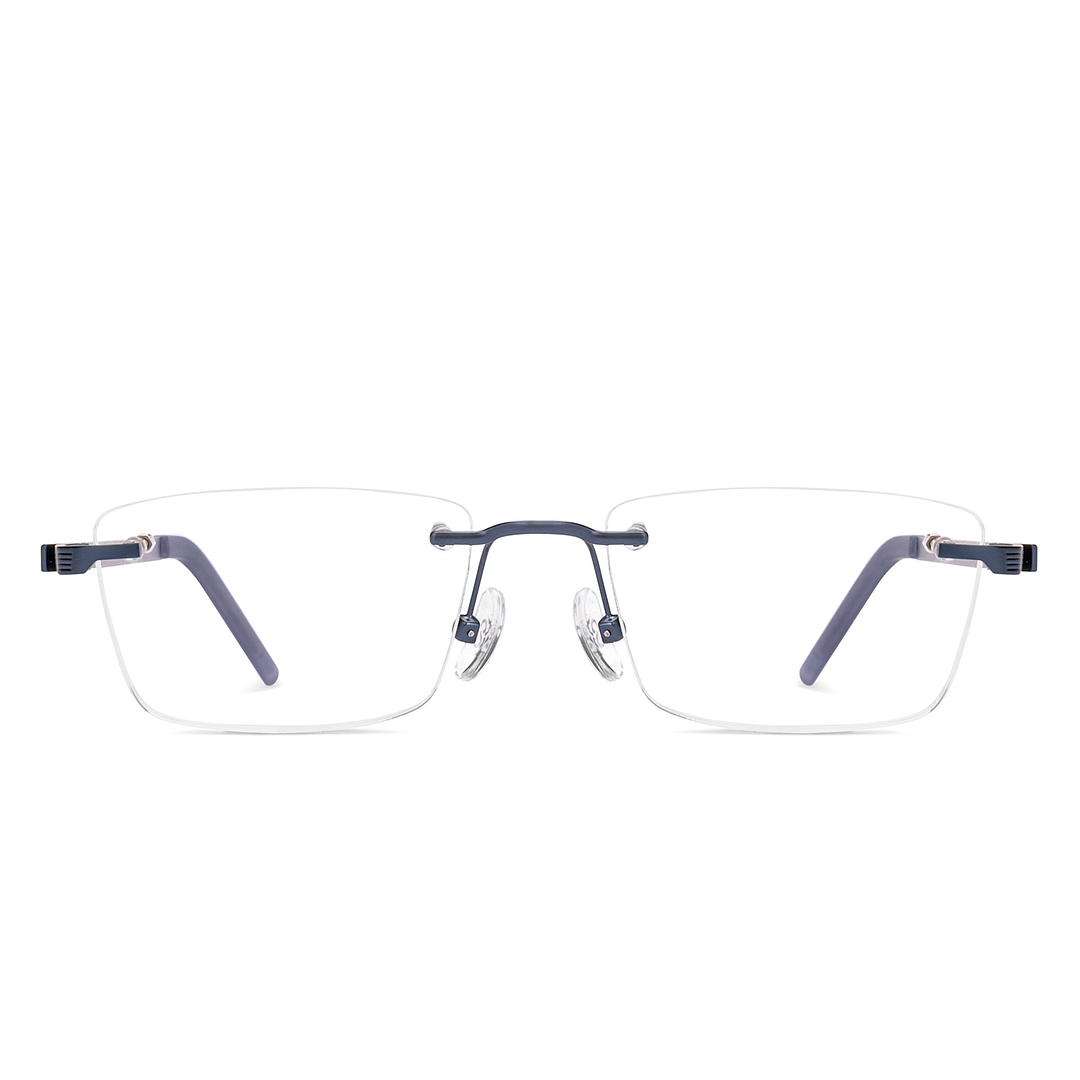 Lenskart Air Online Sky Blue Rimless Rectangle right side
