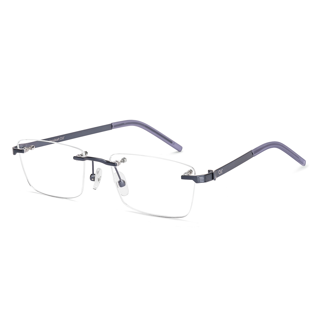 Lenskart Air Online Sky Blue Rimless Rectangle right side