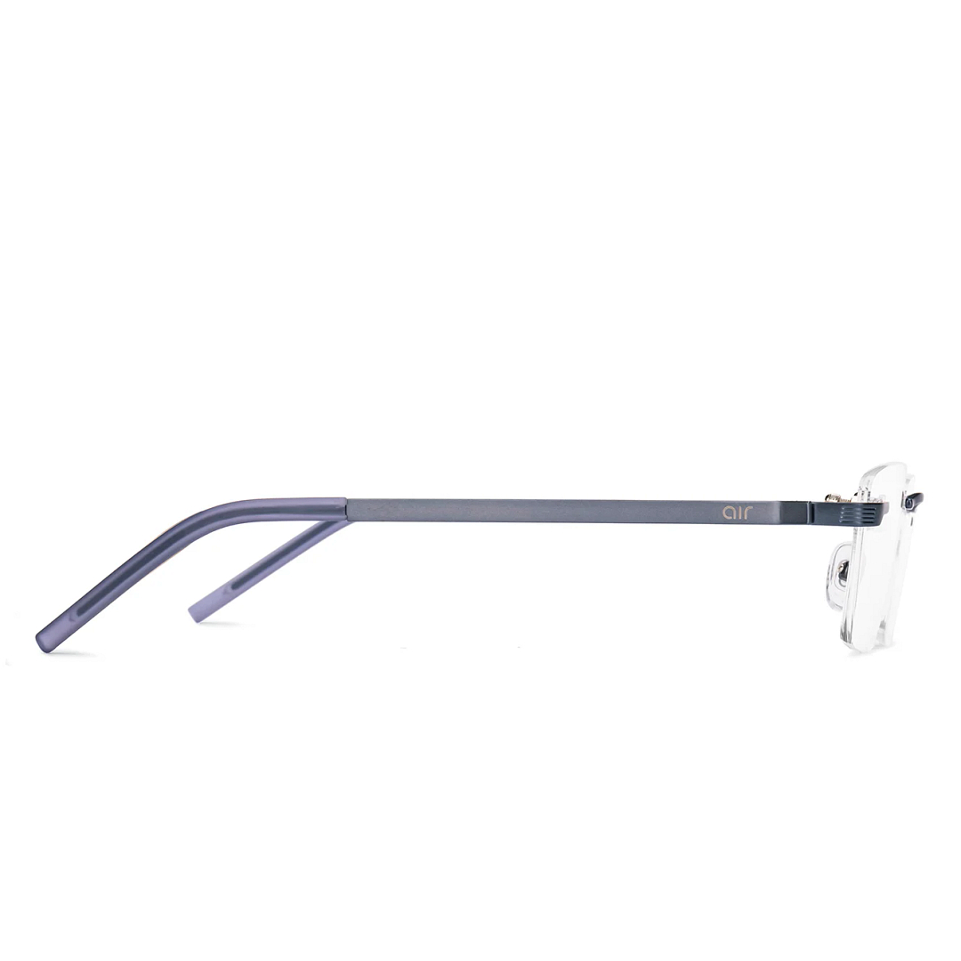 Lenskart Air Online Sky Blue Rimless Rectangle left side