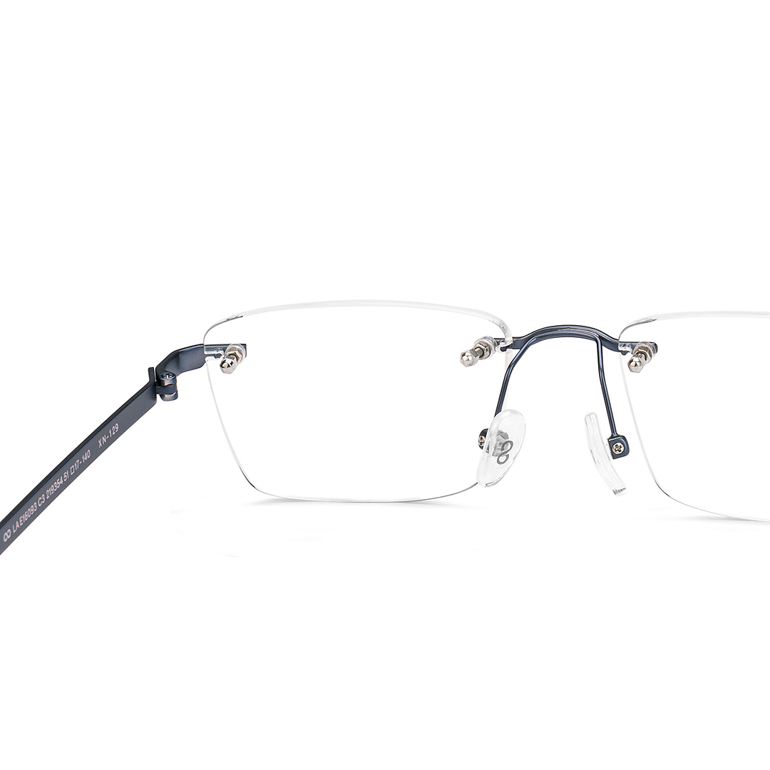 Lenskart Air Online Sky Blue Rimless Rectangle right side